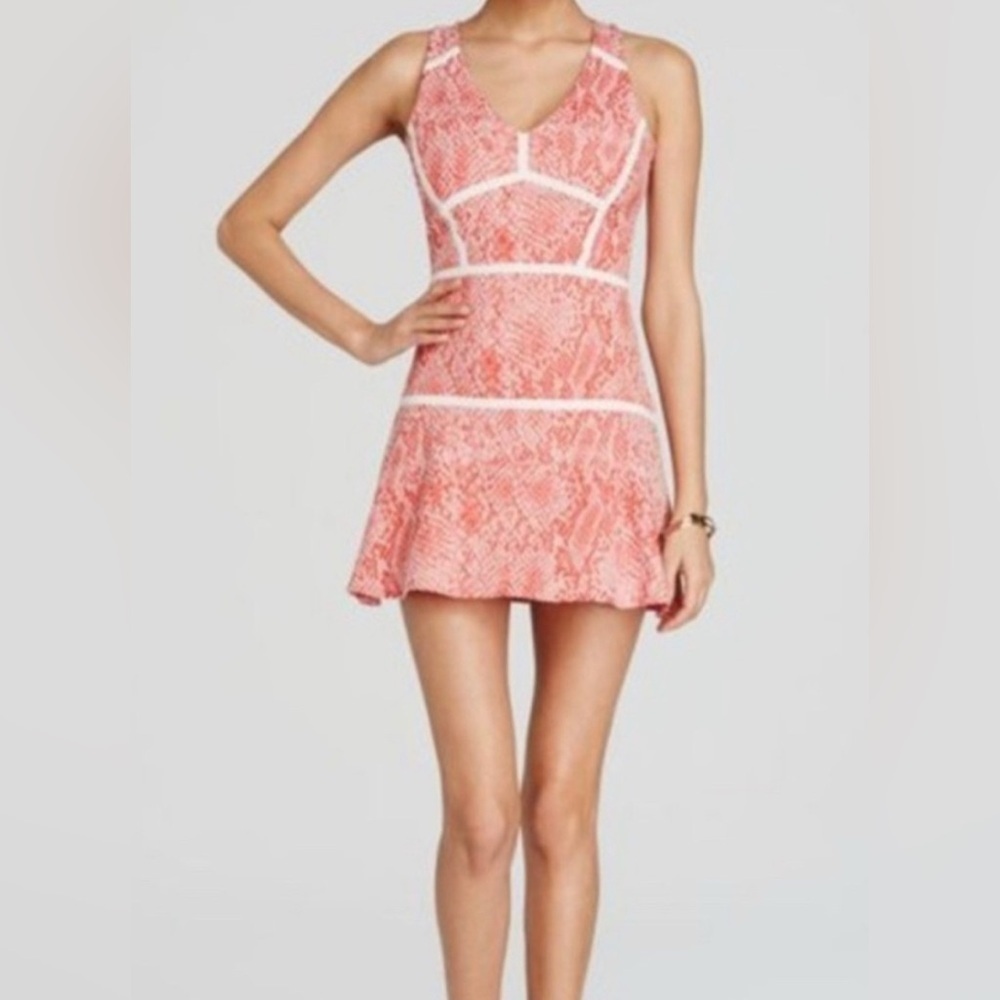 Parker Yonkers Red Snake Skin Dress sz M